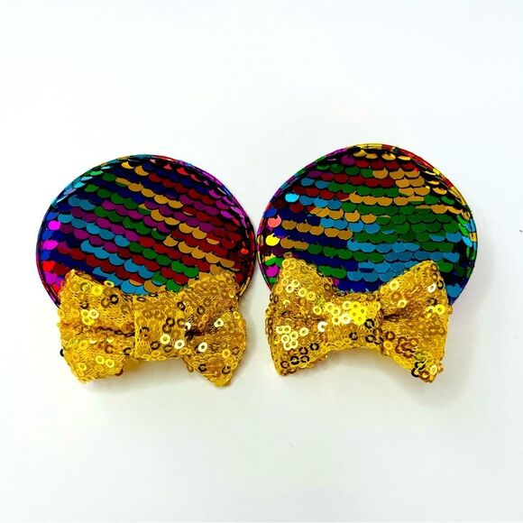 Mickey Minnie Mouse Disney Colorful Ears Hair Clips for Girls - Picture 5 of 7